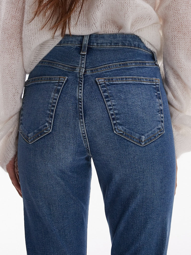 Topshop Jamie High Rise Jean - Medium Blue Denim 5 Shaws Department Stores