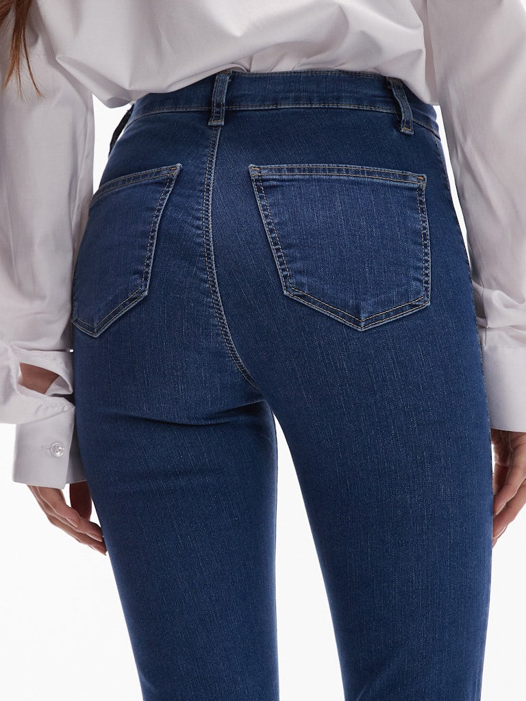 Topshop Joni High Rise Skinny Jean - Medium Blue Denim 5 Shaws Department Stores