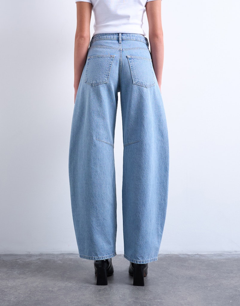 Topshop Bente Mid Rise Jean - Light Blue Denim 2 Shaws Department Stores