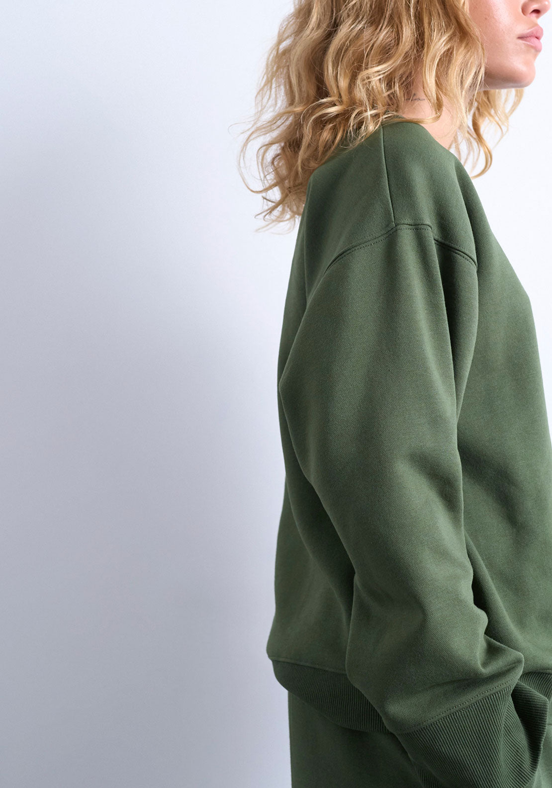 Topshop Paloma Sweatshirt - Bright Green 3 Shaws Department Stores