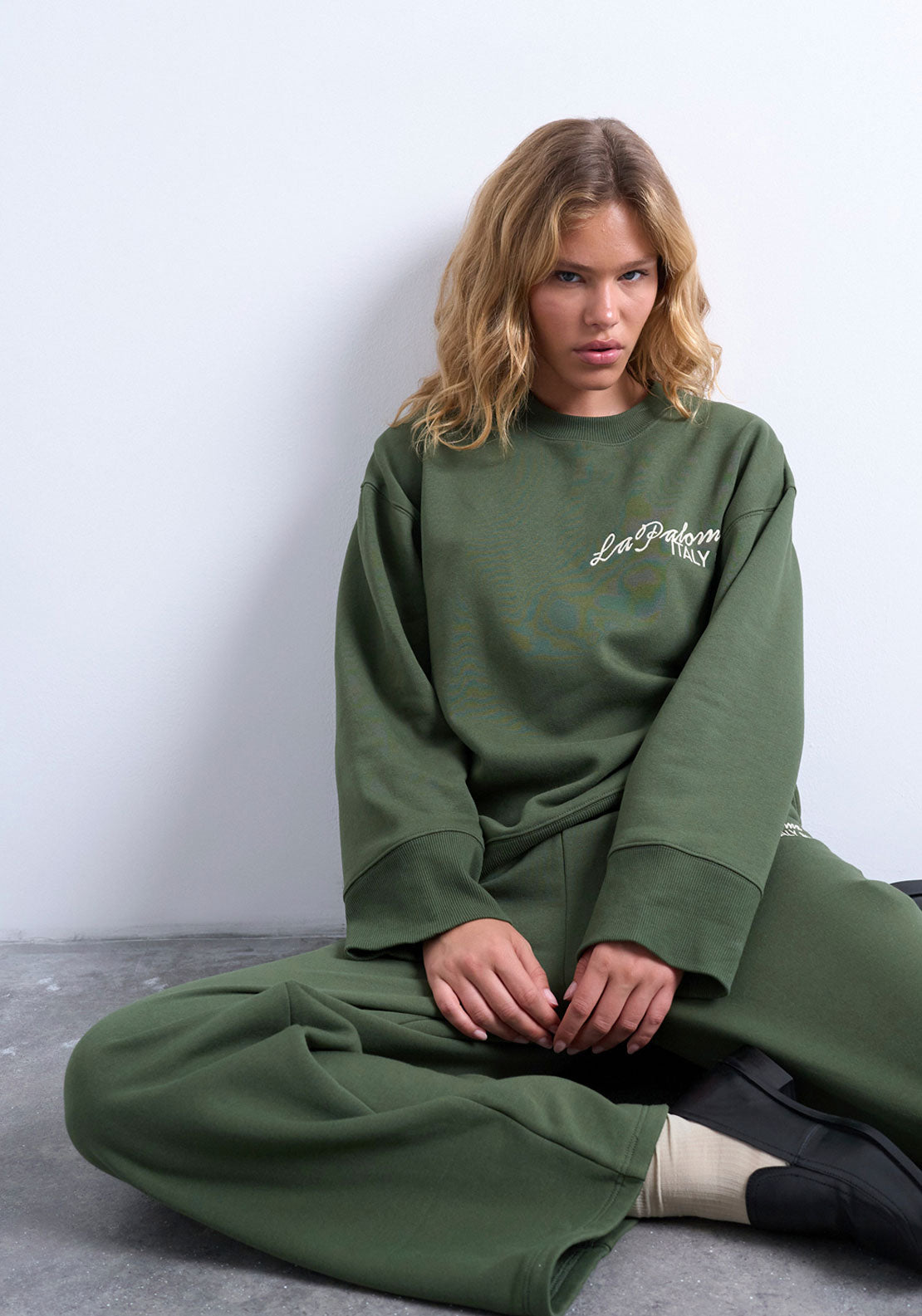 Topshop Paloma Sweatshirt - Bright Green 1 Shaws Department Stores