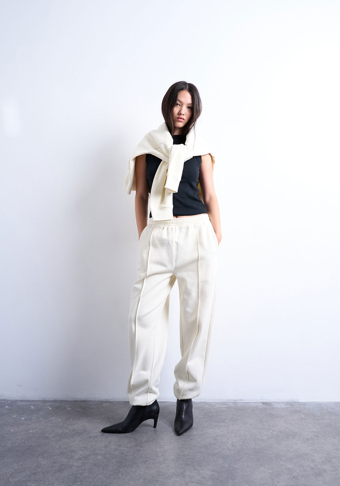 Topshop Miranda Jogger - Ivory Cream 1 Shaws Department Stores