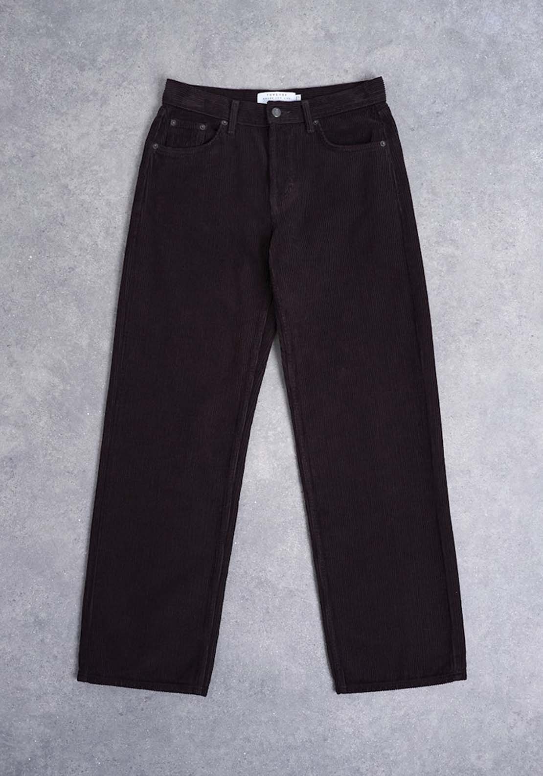 Topshop Ember Low Rise Wide Leg Jean - Brown Denim 3 Shaws Department Stores