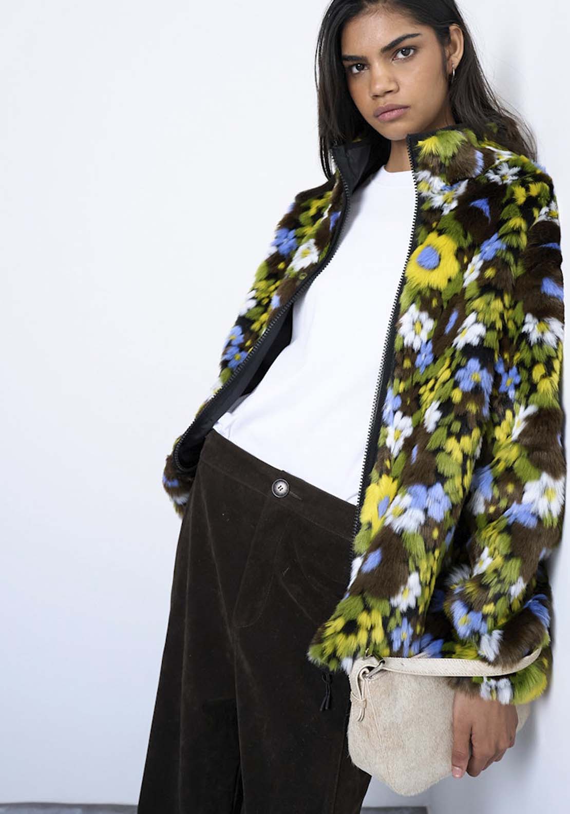 Topshop Celia Bomber - Bright Green 1 Shaws Department Stores