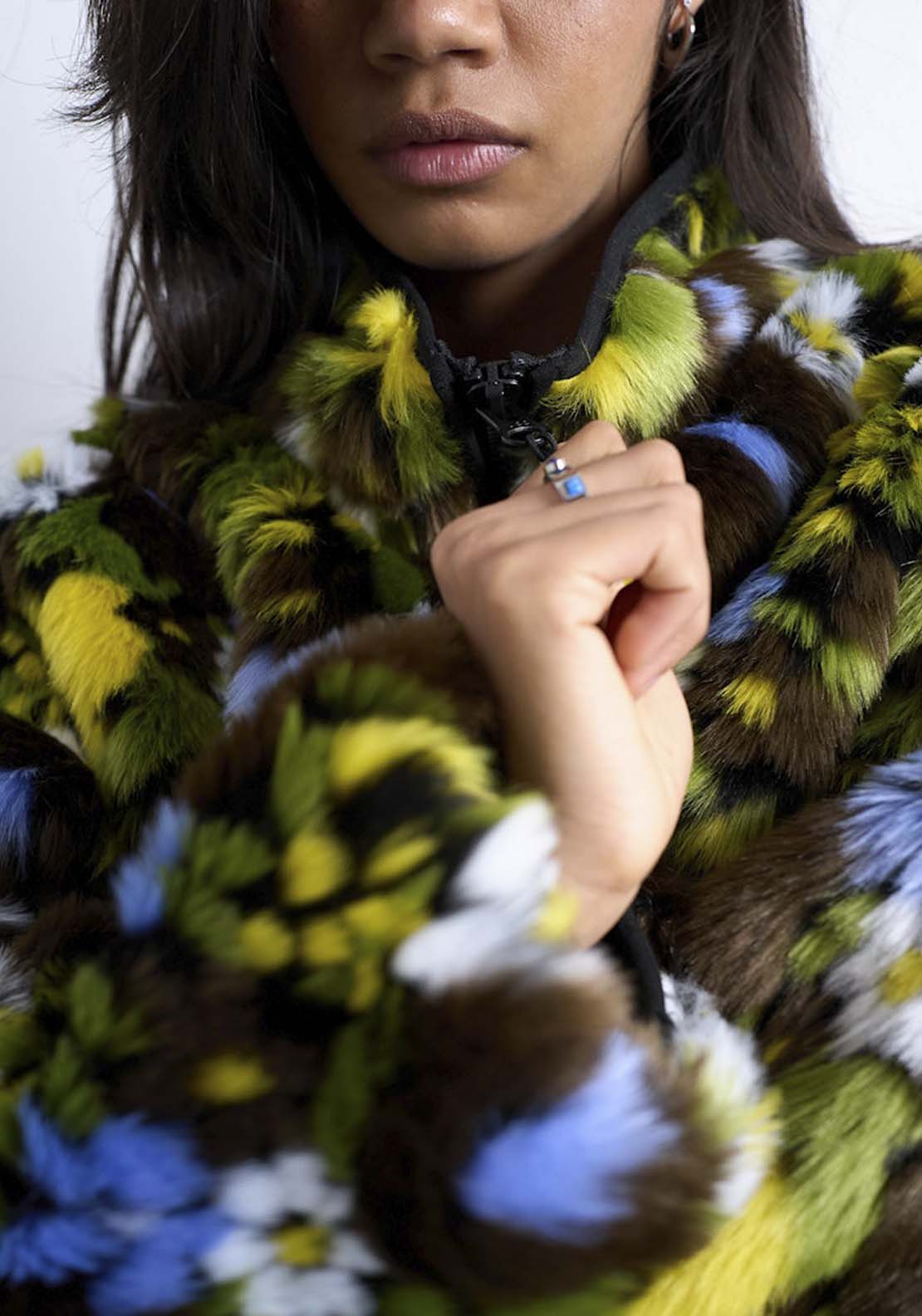 Topshop Celia Bomber - Bright Green 3 Shaws Department Stores