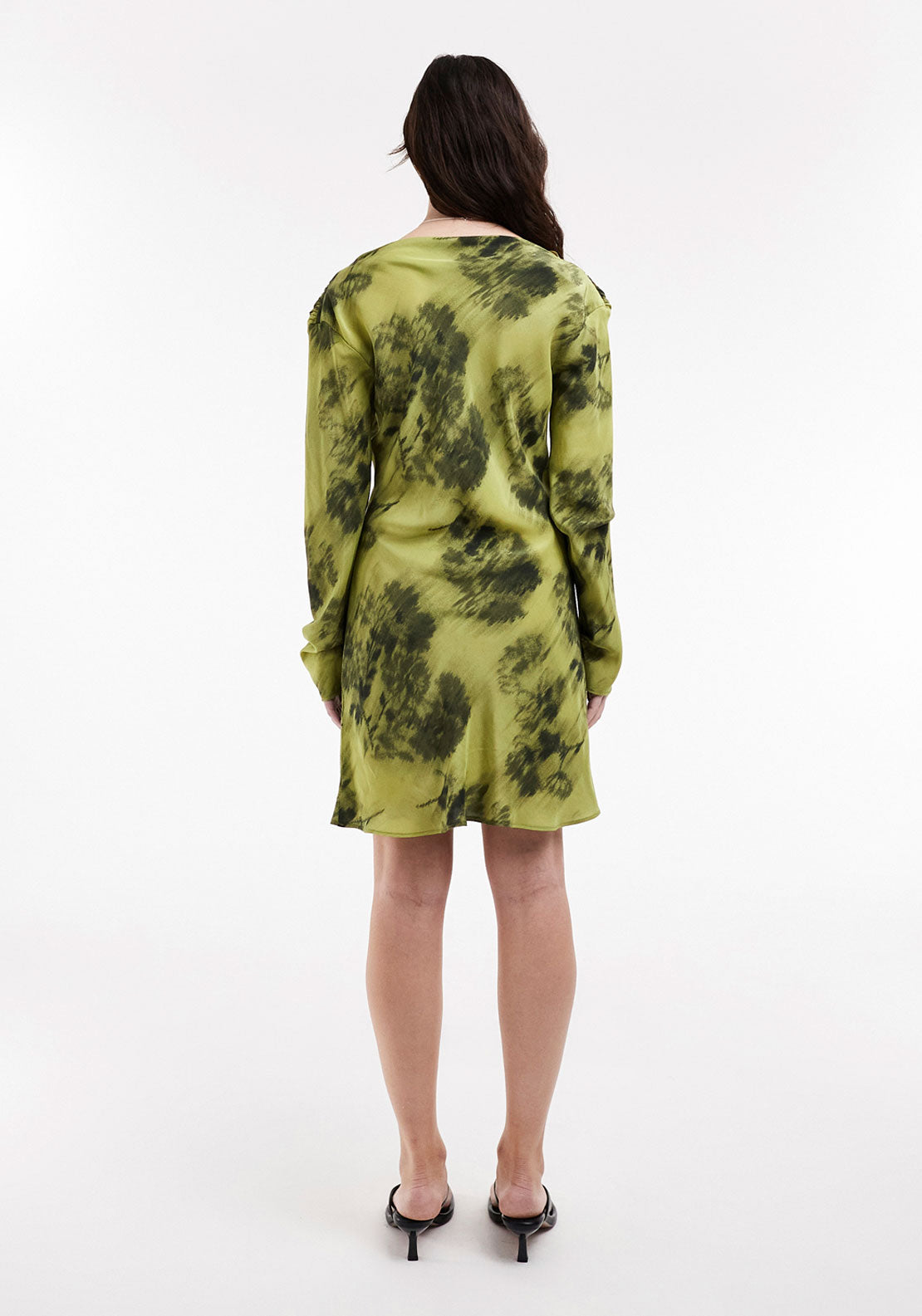Topshop Donna Mini Dress - Bright Green 2 Shaws Department Stores