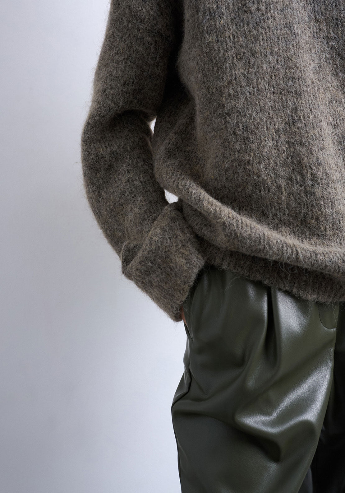 Topshop Kille Boxy Crew Pullover - Chocolate Brown 3 Shaws Department Stores
