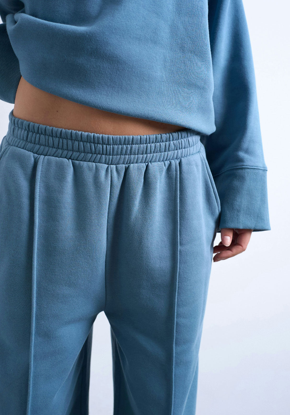 Topshop Johanna Straight Leg Jogger - Blue Iolite 4 Shaws Department Stores