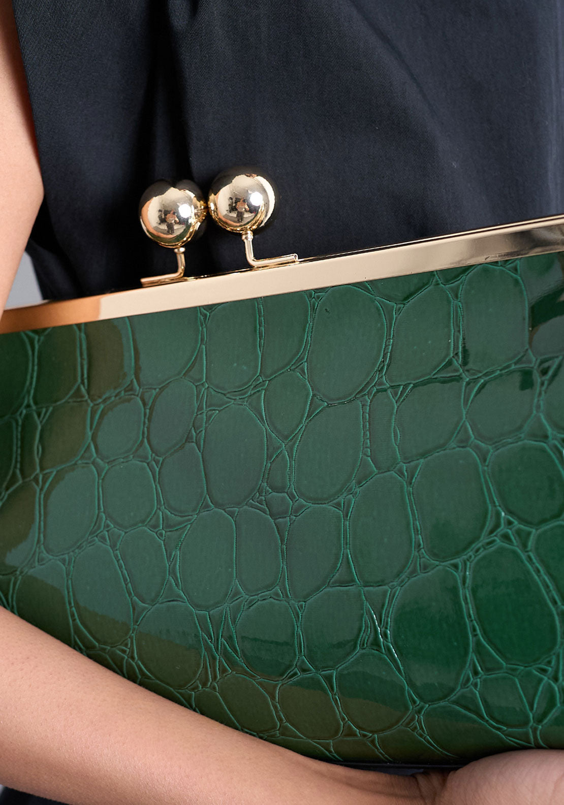 Topshop Gretchen Clutch - Bright Green 3 Shaws Department Stores