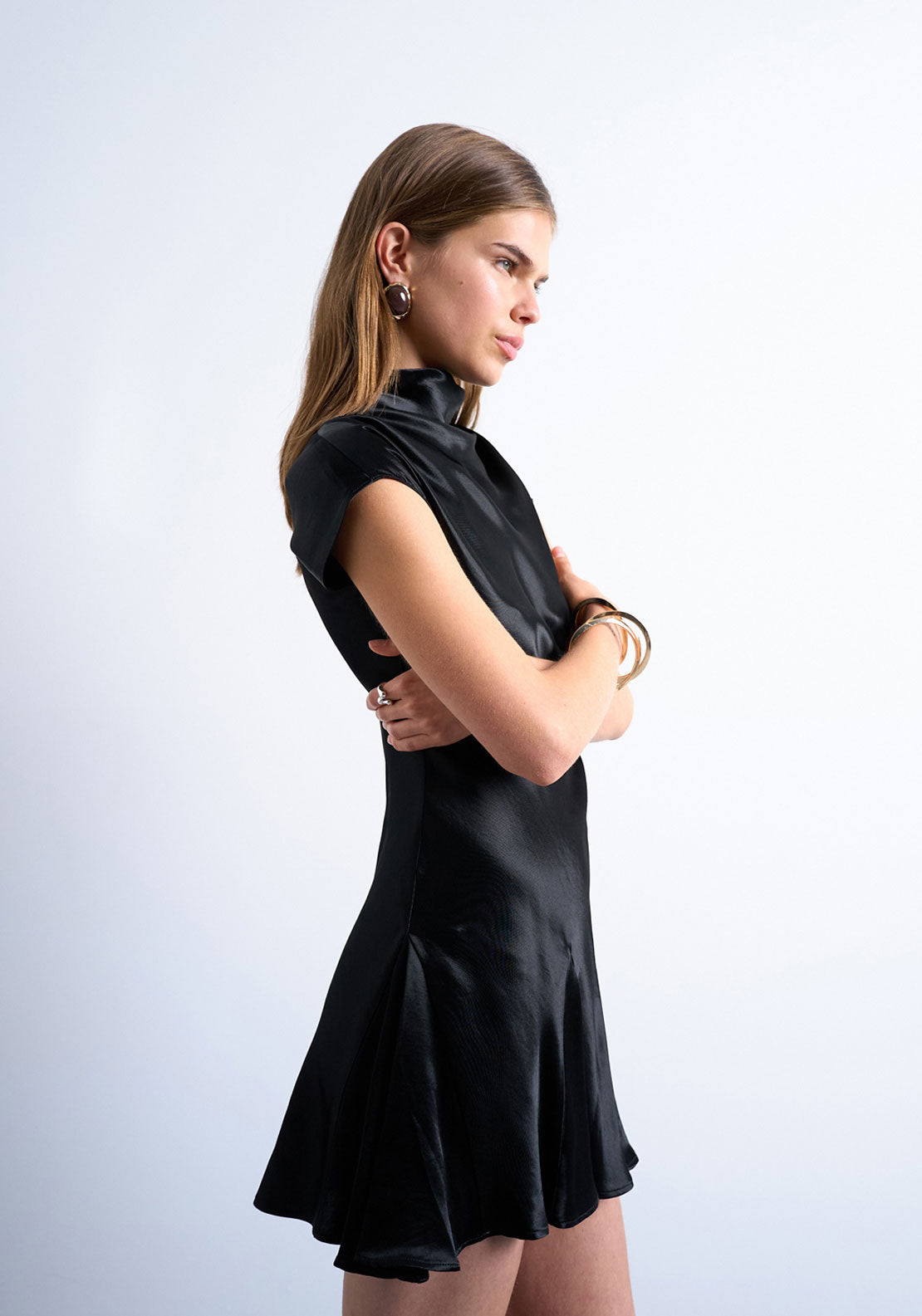 Topshop Milla Mini Dress - Black 3 Shaws Department Stores