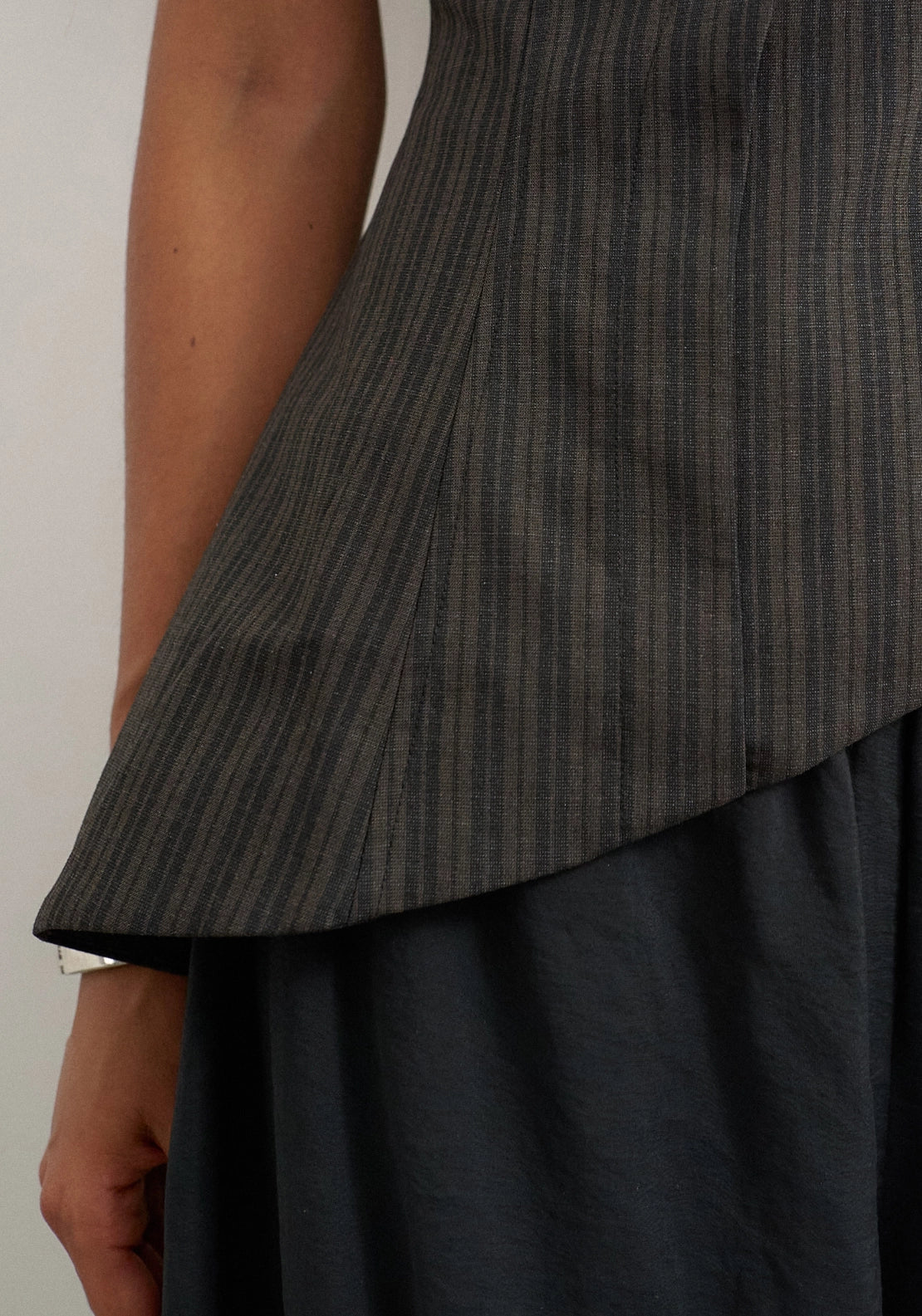 Tascha Asymmetric Bandeau Top - Chocolate Brown
