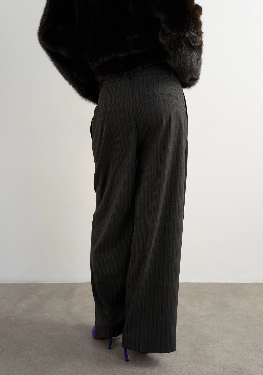 Tascha Pleated Wide Leg Trousers - Chocolate Brown