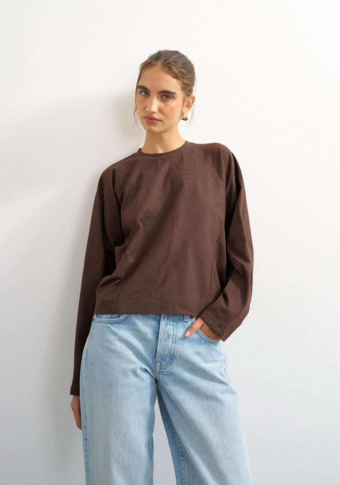 Rosa Reglan Cinch Cuff Tie - Chocolate Brown