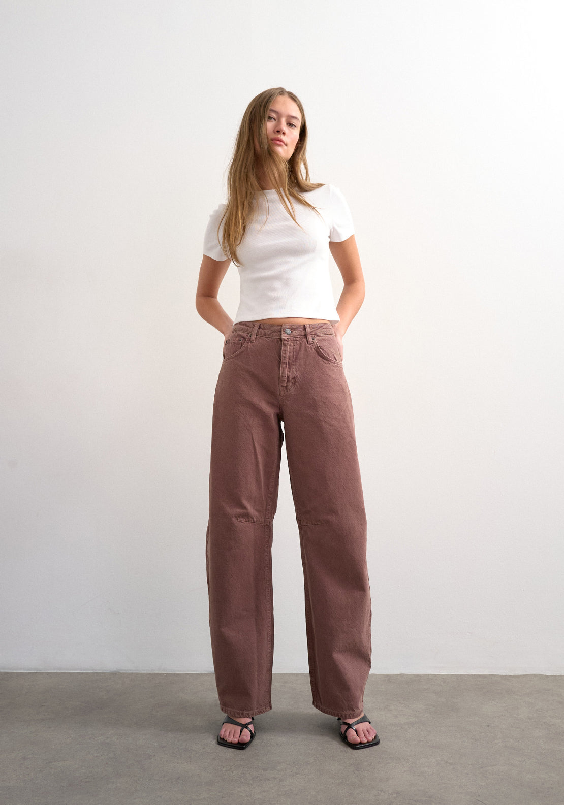 Topshop Barrel High Rise Jeans - Purple Magic 5 Shaws Department Stores