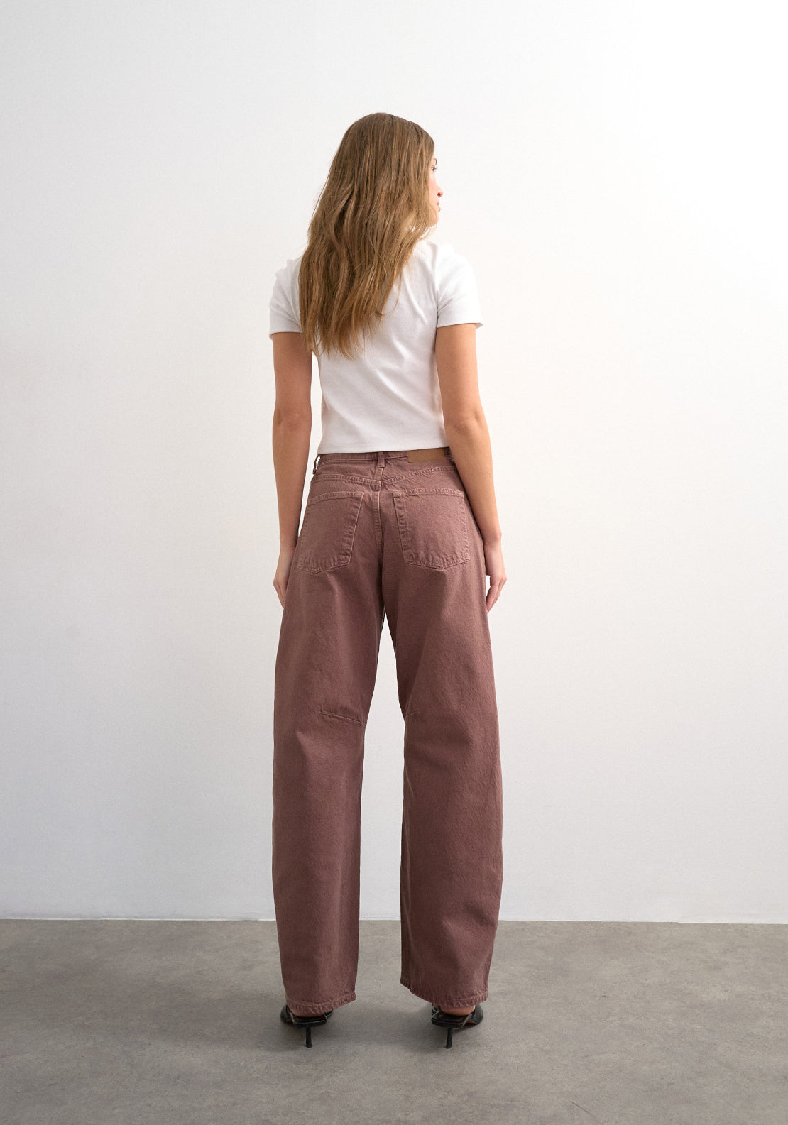 Topshop Barrel High Rise Jeans - Purple Magic 2 Shaws Department Stores