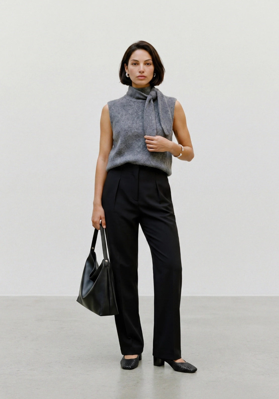 Louise Straight Leg Trouser - Black