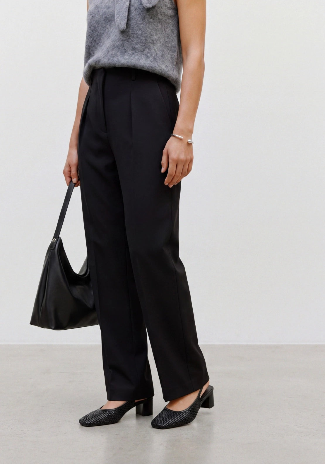Louise Straight Leg Trouser - Black