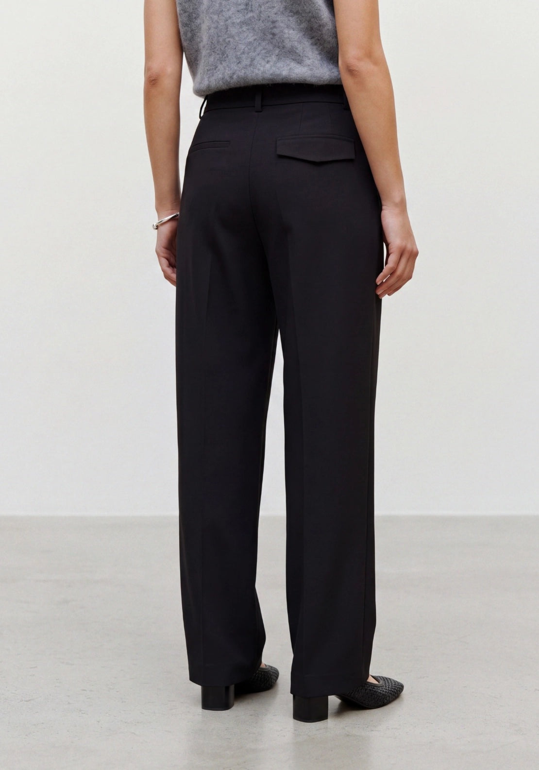 Louise Straight Leg Trouser - Black