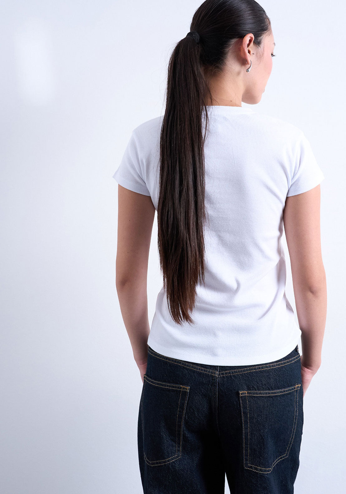 Topshop Everyday Short sleeve Top - Snow White 2 Shaws Department Stores