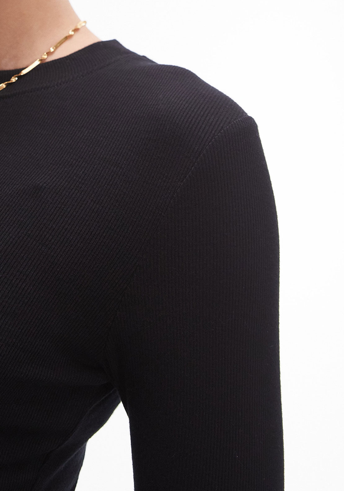 Topshop Premium Long Sleeve Top Jrs - Black 3 Shaws Department Stores