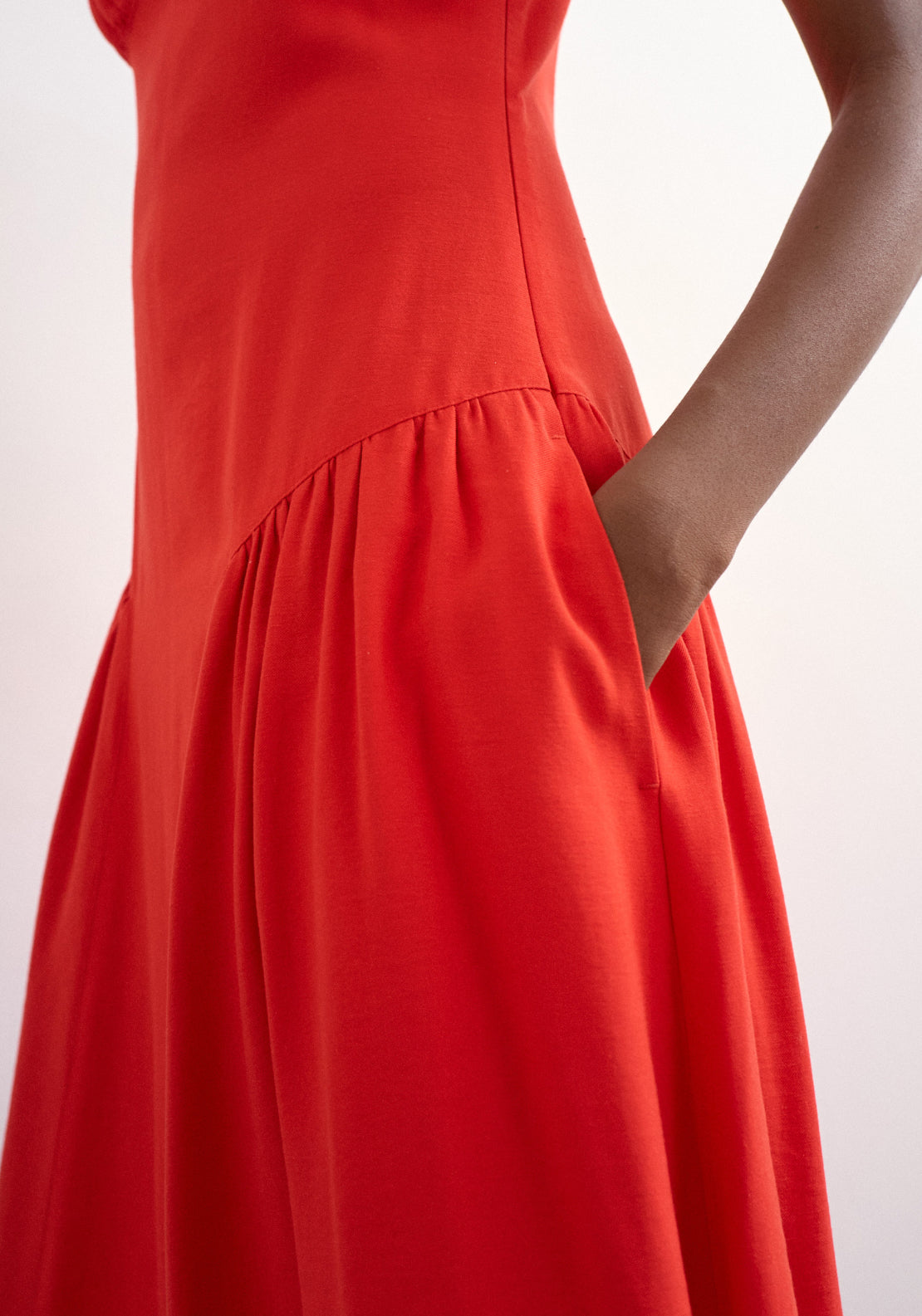 Topshop Viola Sleeveless Maxi Dress - Fiery Red 4 Shaws Department Stores