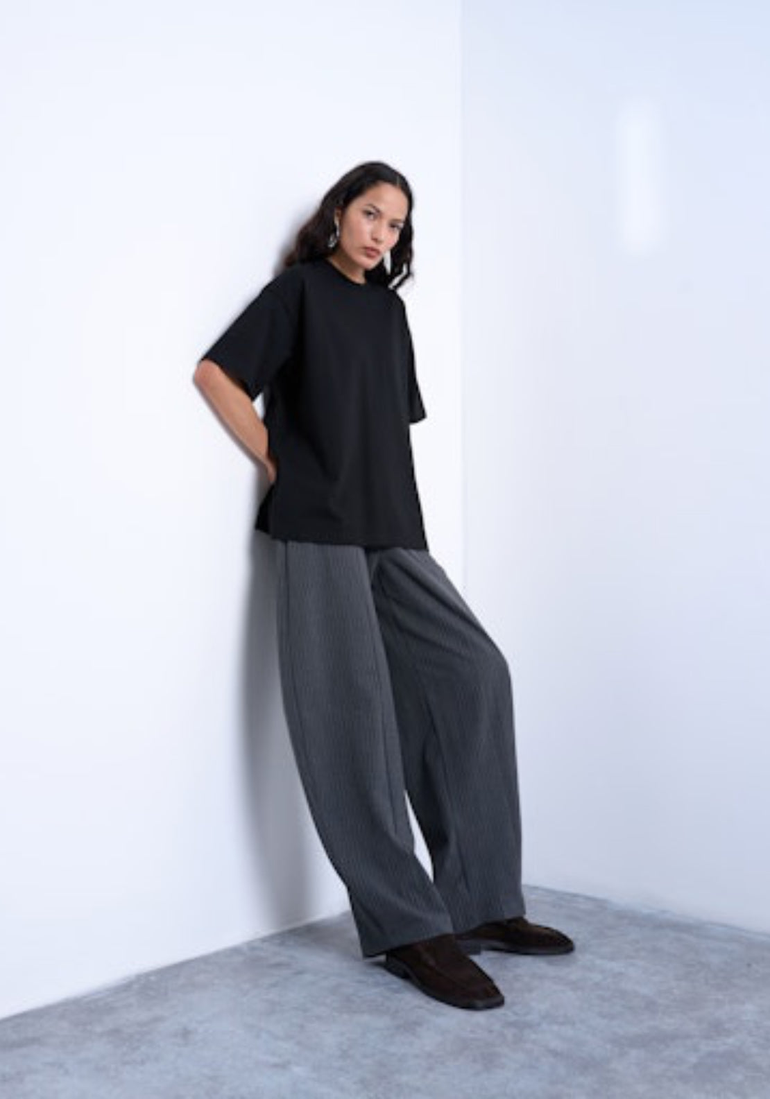 Topshop Victoria Short Sleeve Oversized T-Shirt - Black 4 Shaws Department Stores