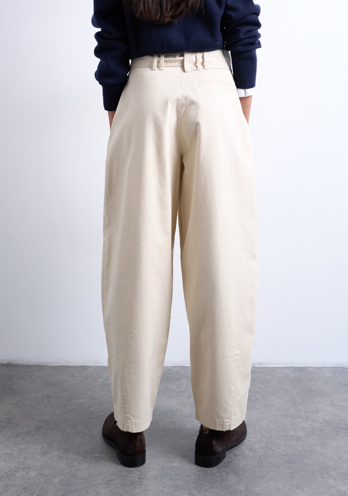 Topshop Belly High Waist Belted Trouser - Birch 2 Shaws Department Stores