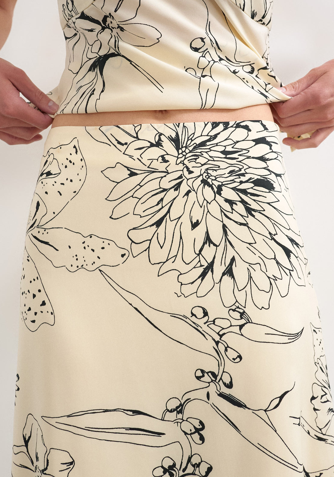 Topshop Mani Asymmetric Slip Skirt - White 4 Shaws Department Stores