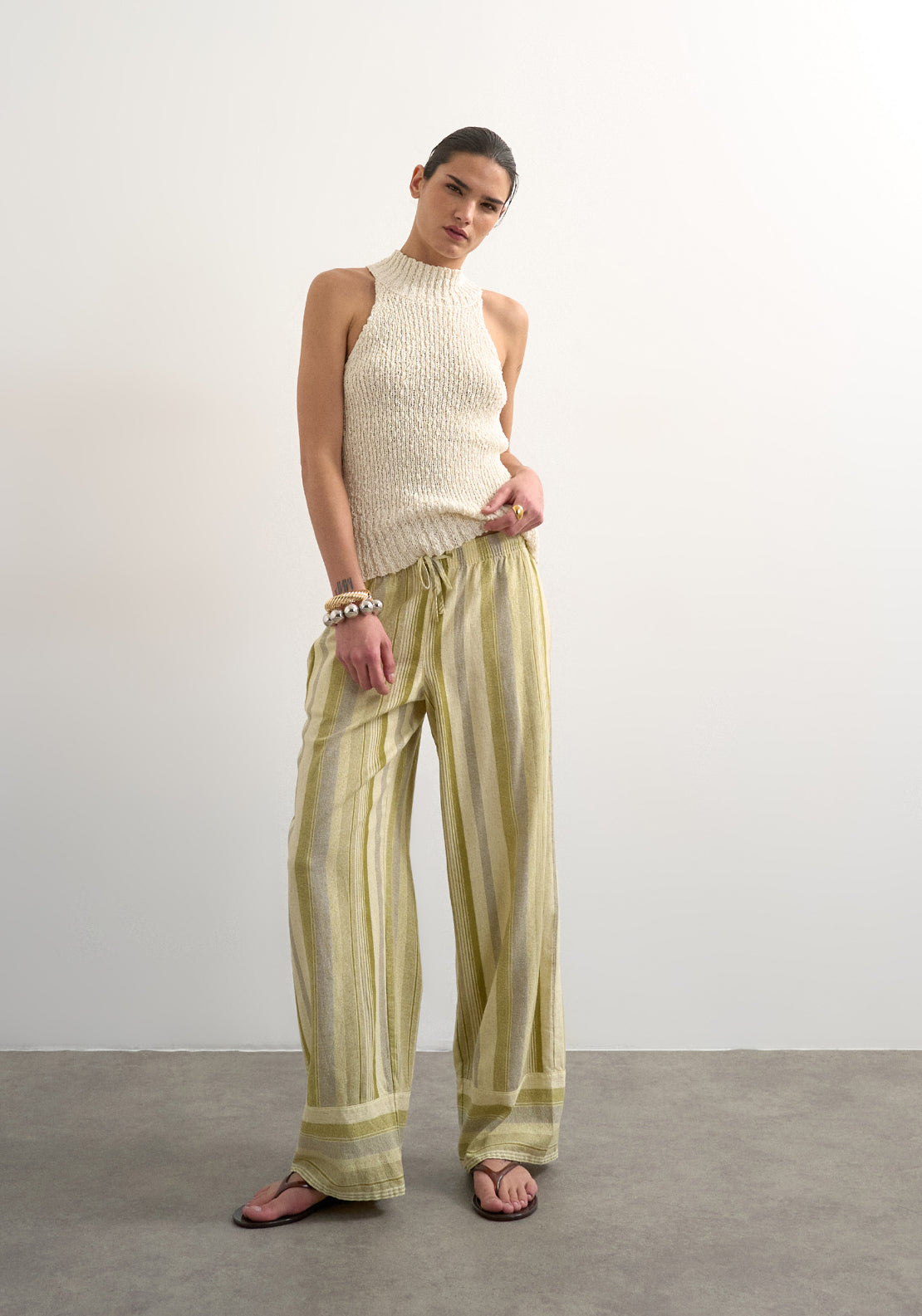 Topshop Polly Straight Trouser - Medium Green 5 Shaws Department Stores