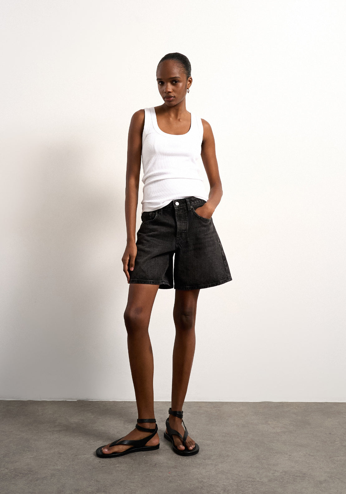 Topshop Honey Sleeveless U-Neck Vest - Snow White 3 Shaws Department Stores