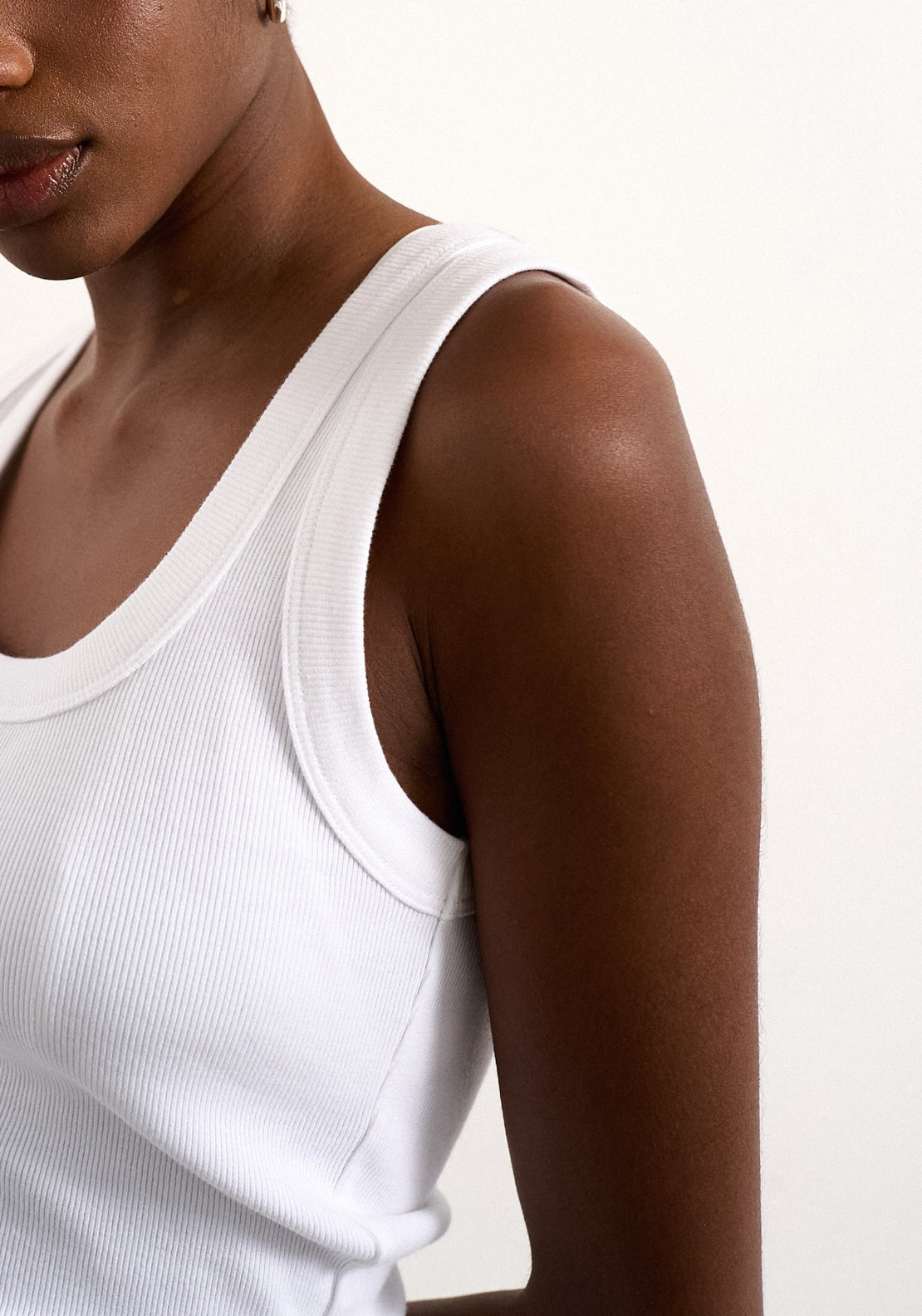 Topshop Honey Sleeveless U-Neck Vest - Snow White 4 Shaws Department Stores
