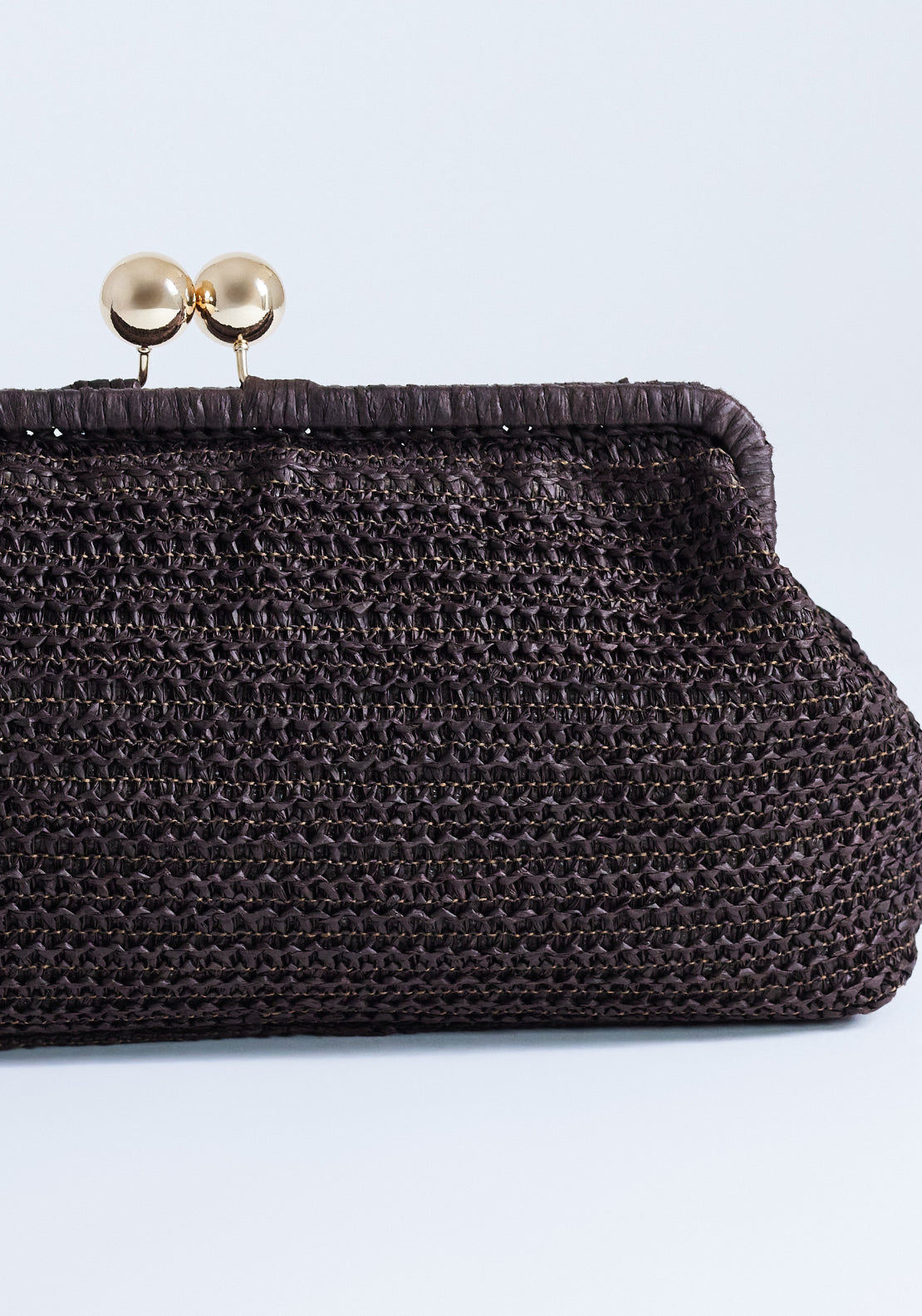 Topshop Abbie Clutch Bag - Chocolate Brown 2 Shaws Department Stores