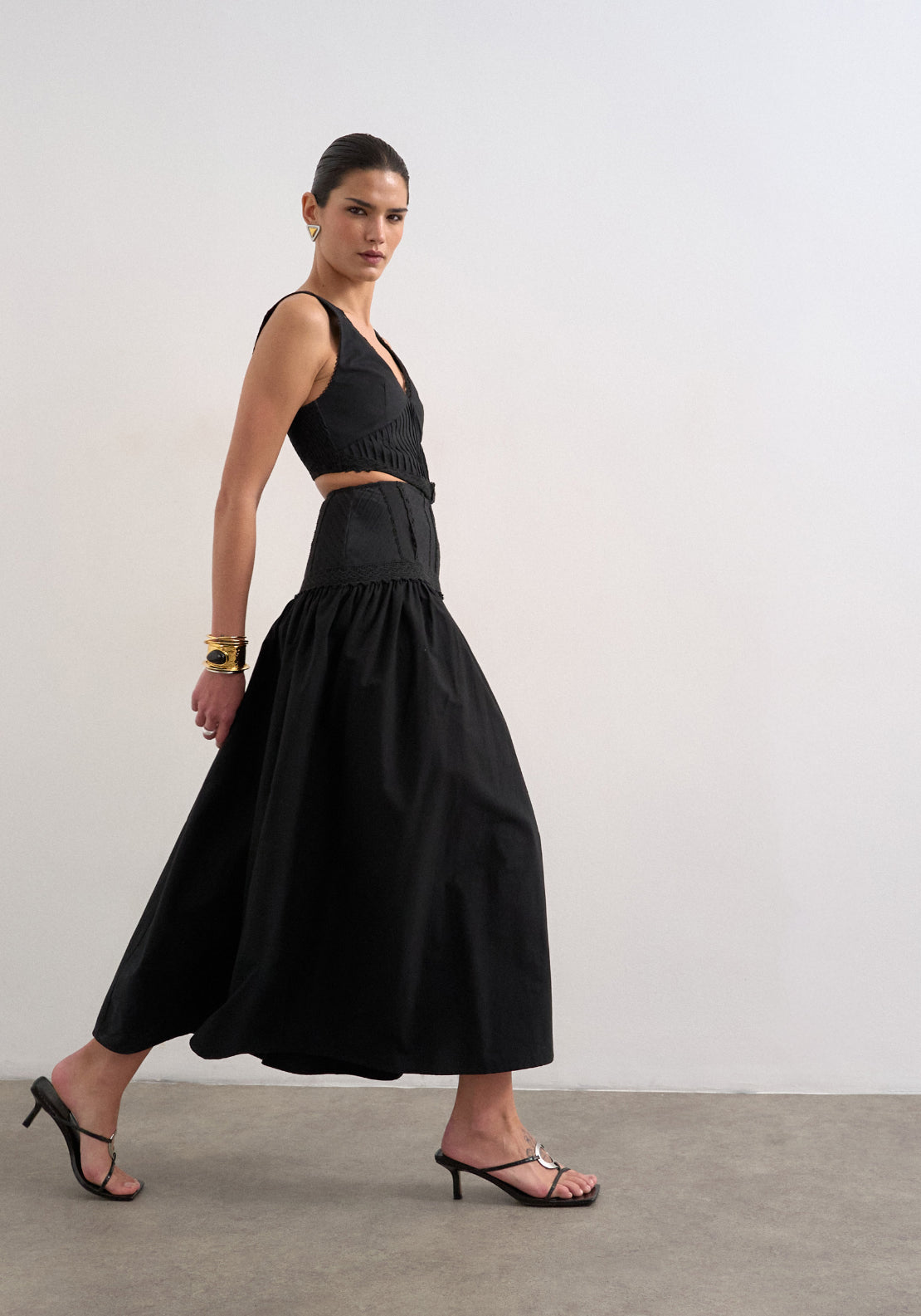 Topshop Alina Sleeveless Maxi Dress - Black 3 Shaws Department Stores