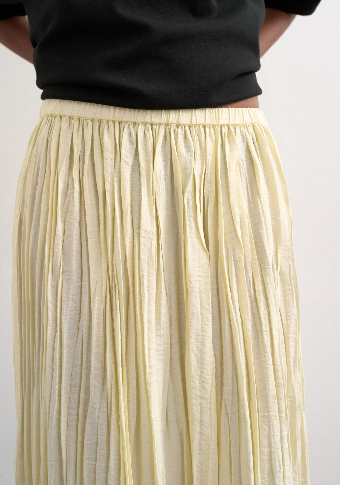 Topshop Thea High Rise Waist Crinkle Maxi Skirt - Natural 4 Shaws Department Stores