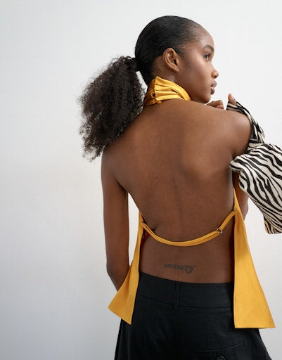 Shayla Backless Top - Yellowtail