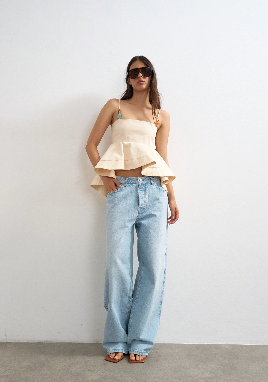 Mina Sleveless Top - Beige