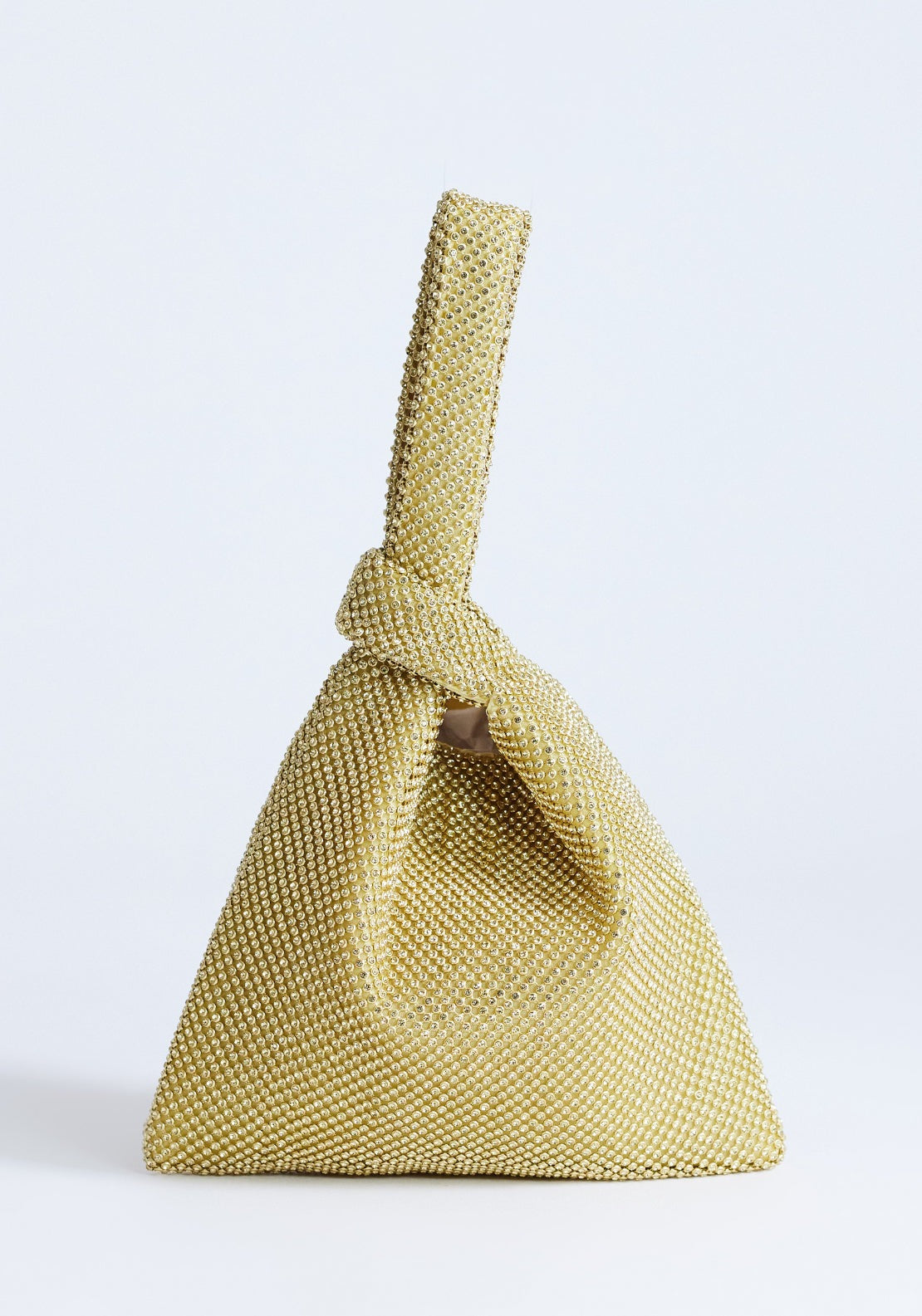 Topshop Linen Blend Gwyn Embellished Grab Bag - Gold 2 Shaws Department Stores