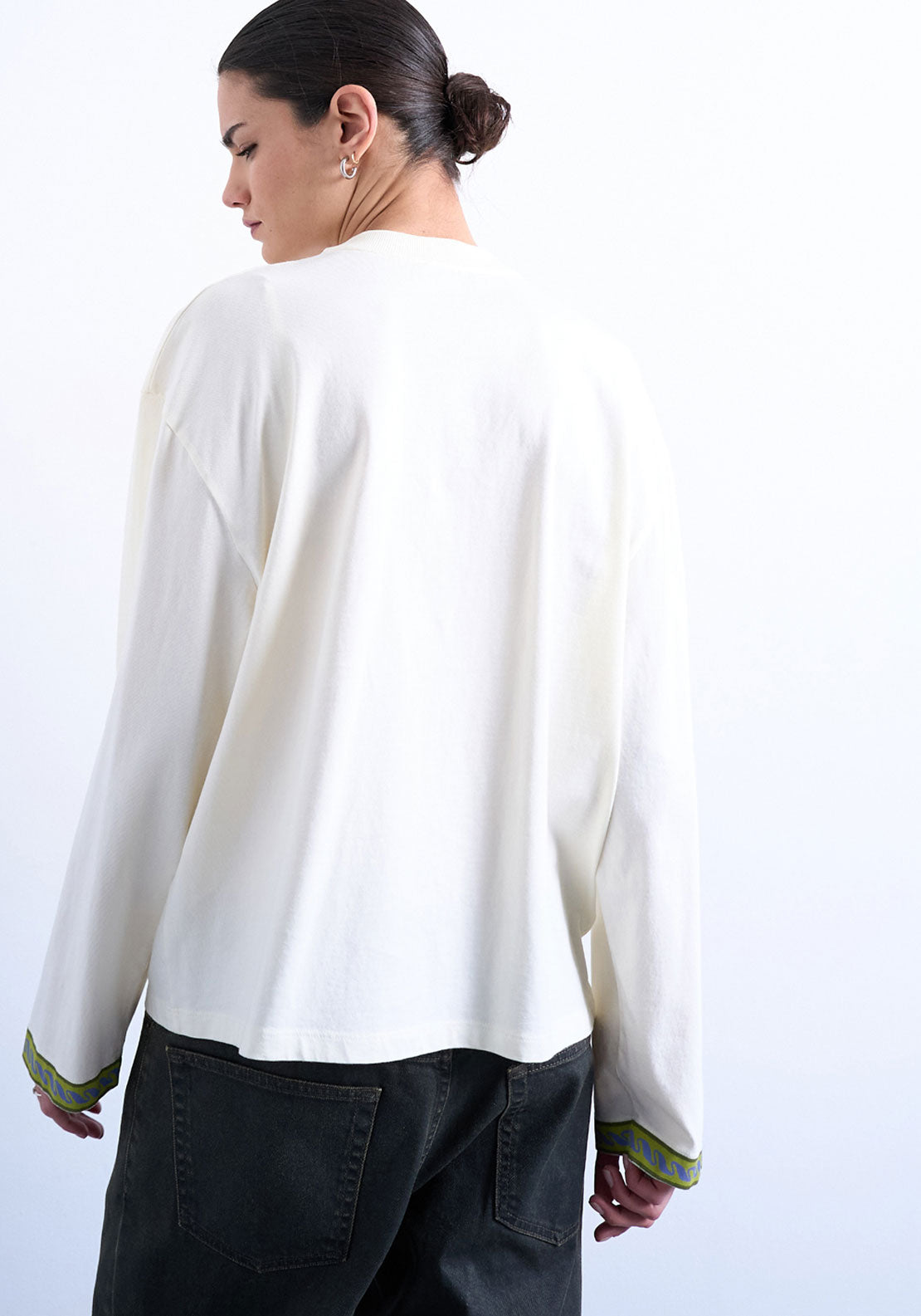 Topshop Diddi Skater T-Shirt - Ecru 2 Shaws Department Stores