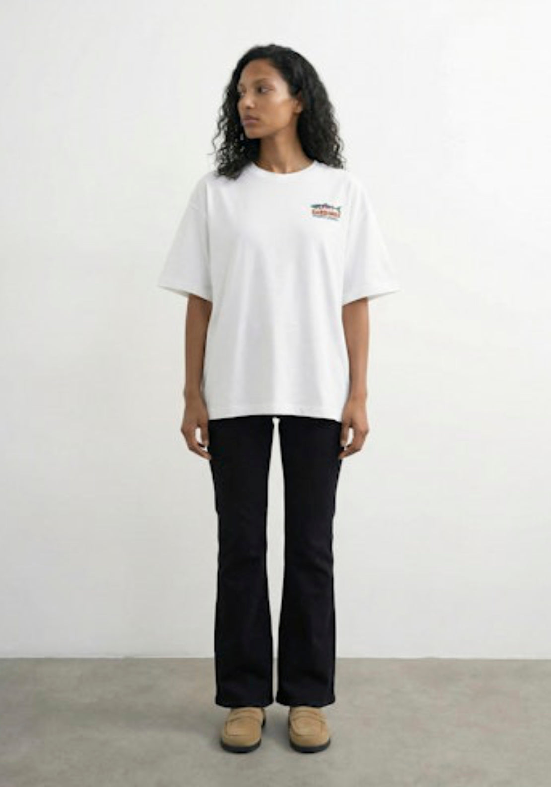 Topshop Premium Boxy Printed T-Shirt - White/sardines 4 Shaws Department Stores