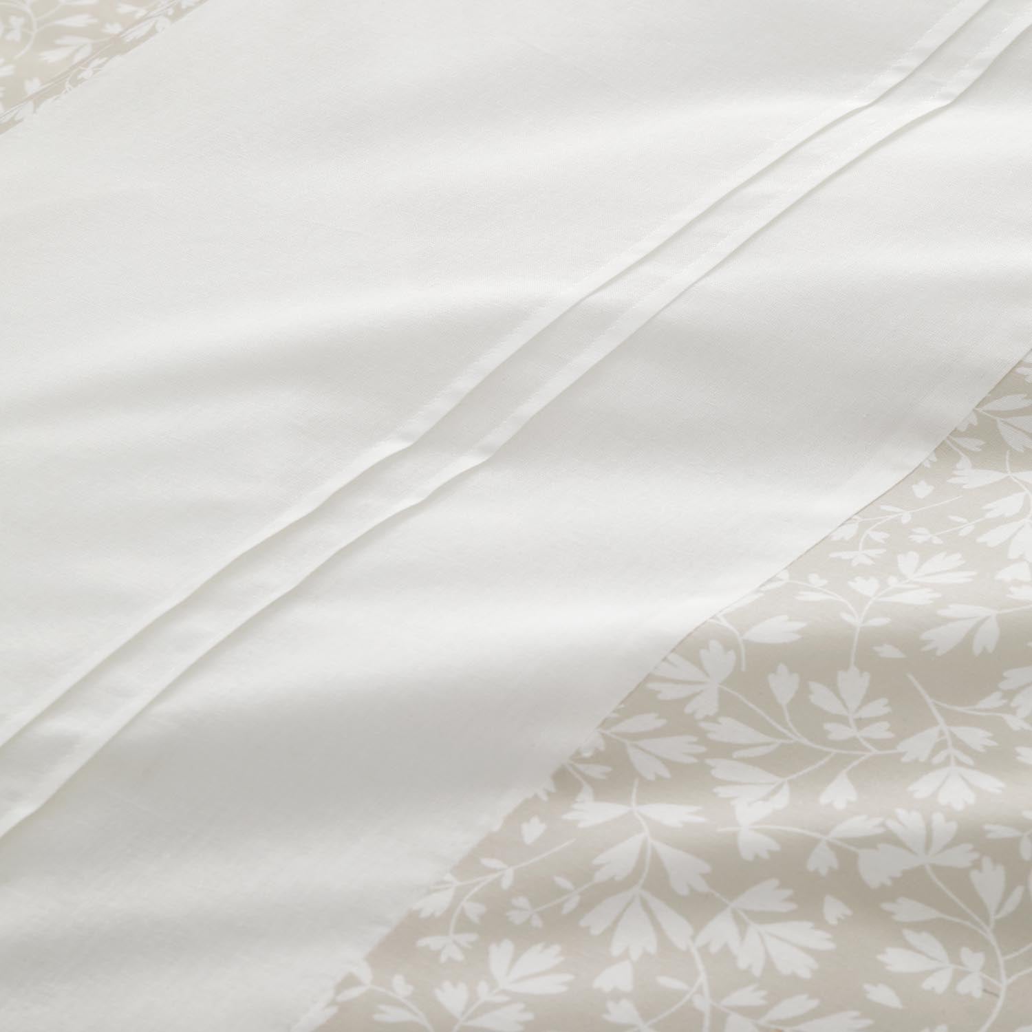 The Home Collection Deco Leaf Duvet Cover Set - Natural 3 Shaws Department Stores