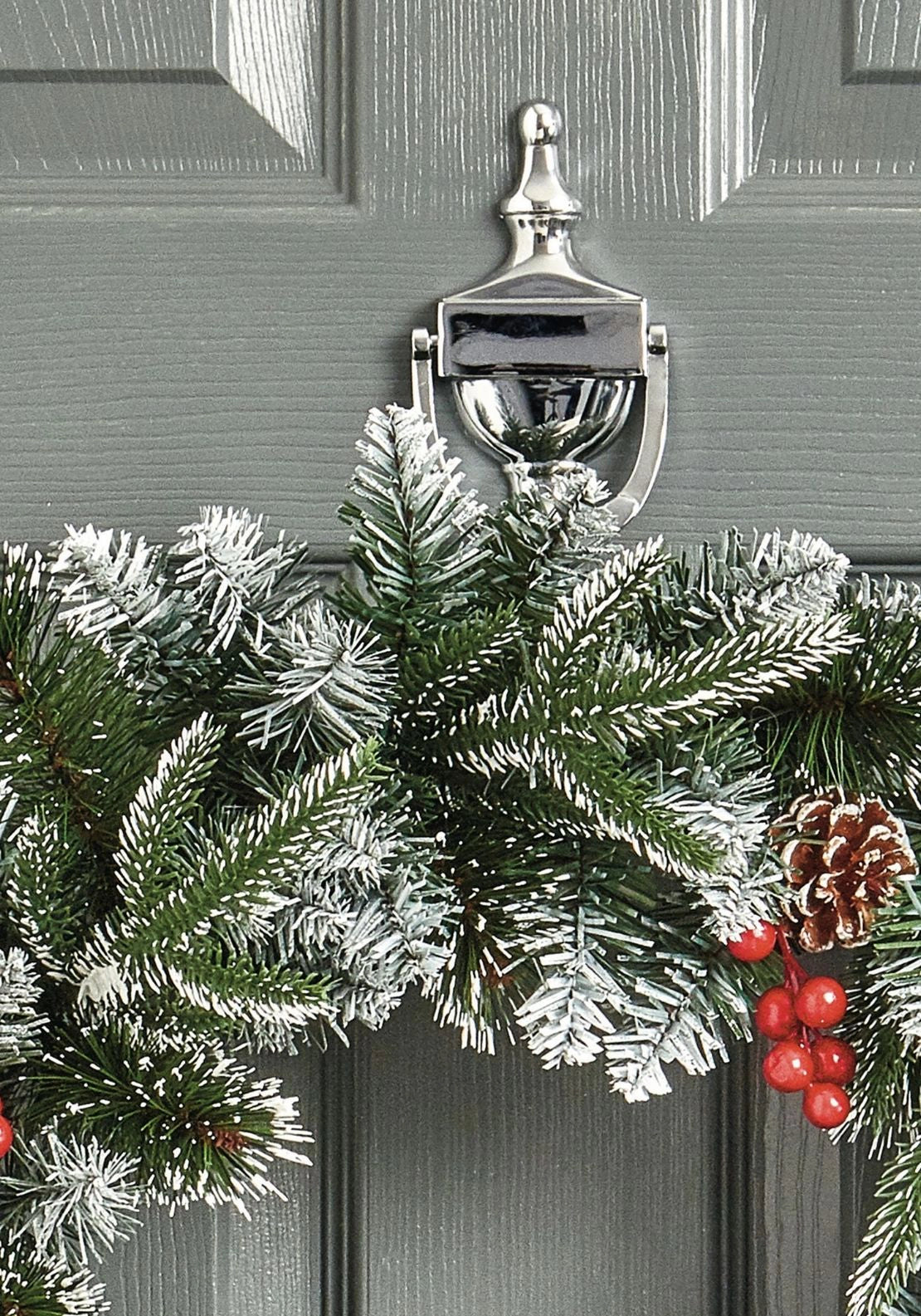 The Home Christmas New Jersey Christmas Wreath With Berries & Cones - Green 4 Shaws Department Stores