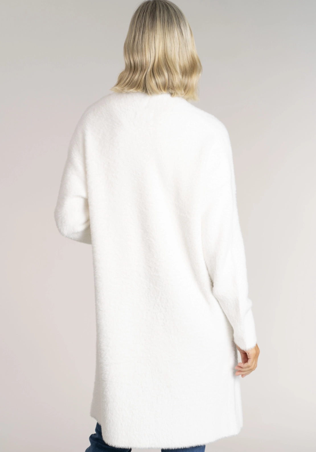 Feather Yarn Cardigan - Ivory 2