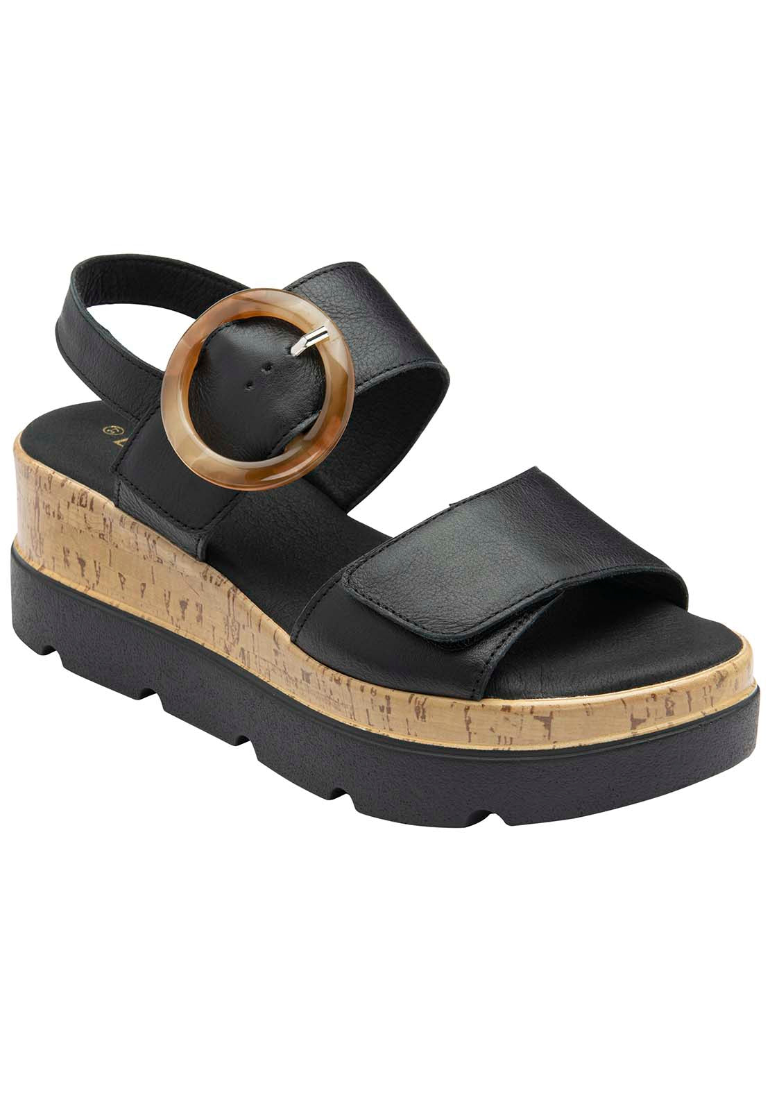 Lotus Cammie Sandal - Black 3 Shaws Department Stores