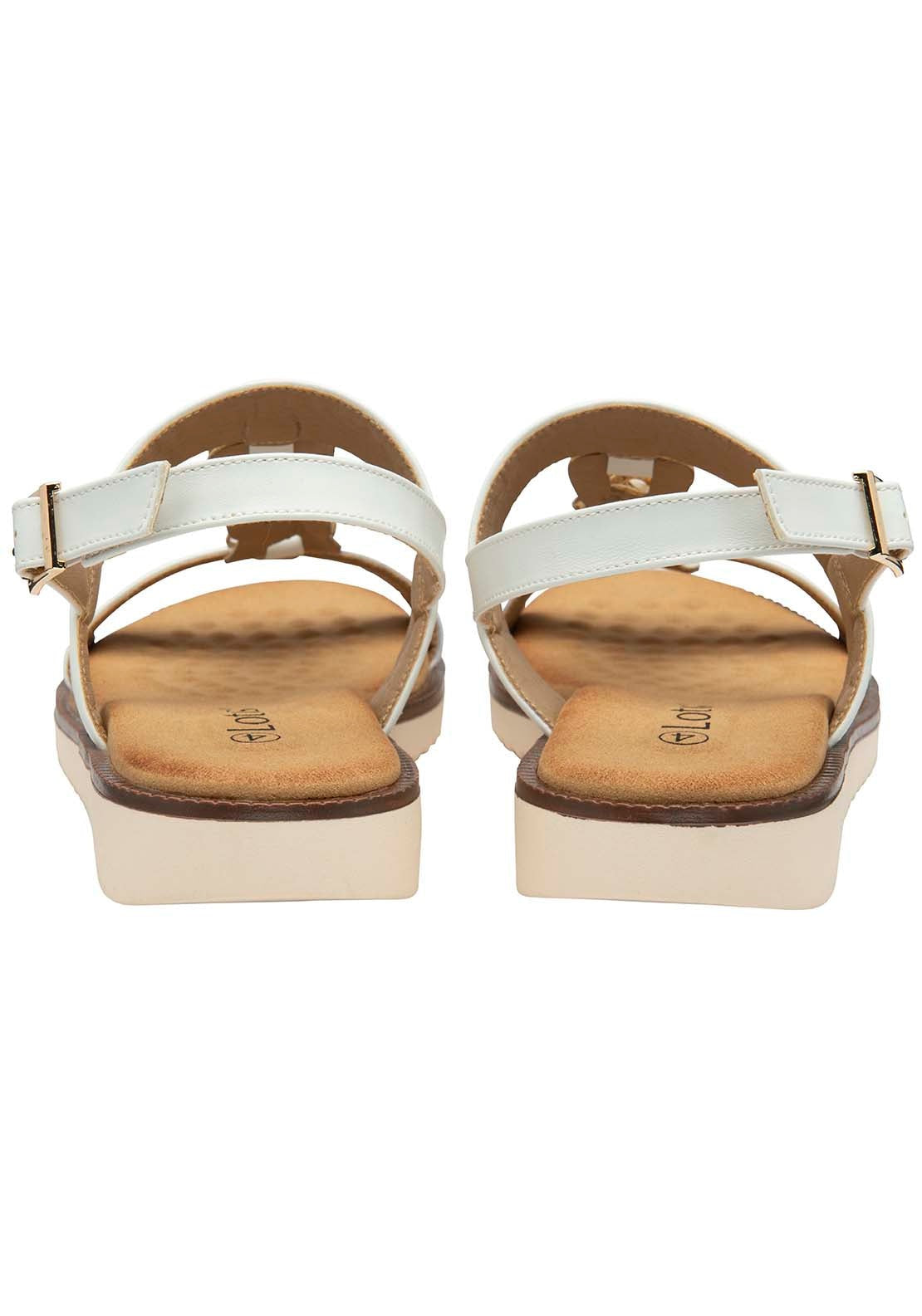 Lotus Joana Sandal - White 2 Shaws Department Stores