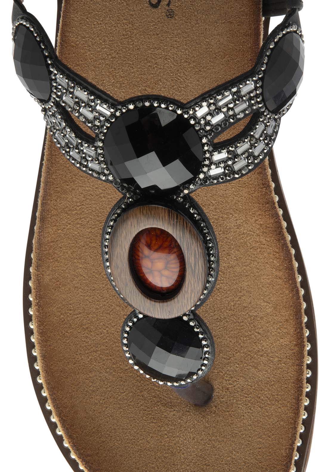 Lotus Alcina Sandal - Black 4 Shaws Department Stores