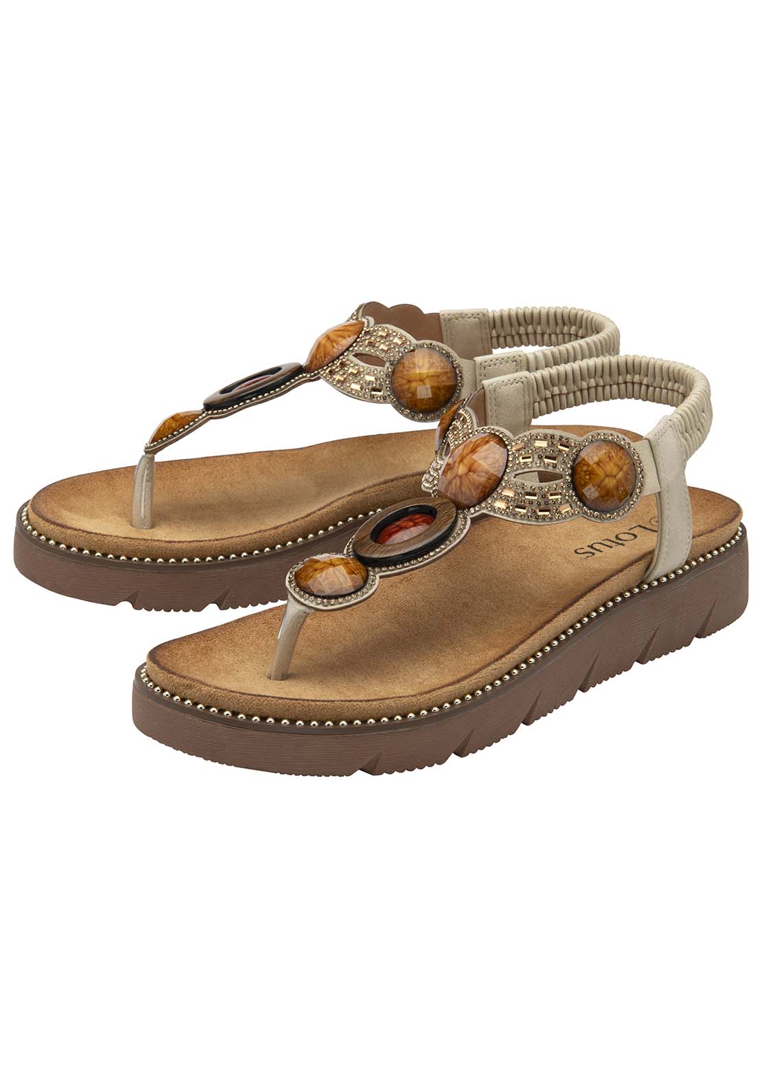 Lotus Alcina Sandal - Beige 1 Shaws Department Stores