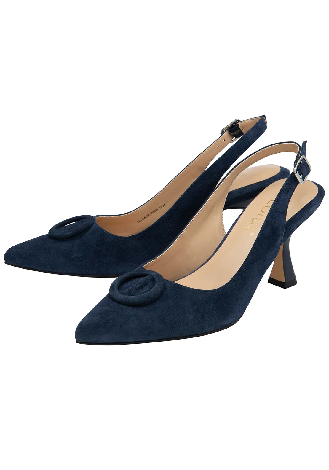 Lotus Delfina Heel Shoe - Navy 1 Shaws Department Stores