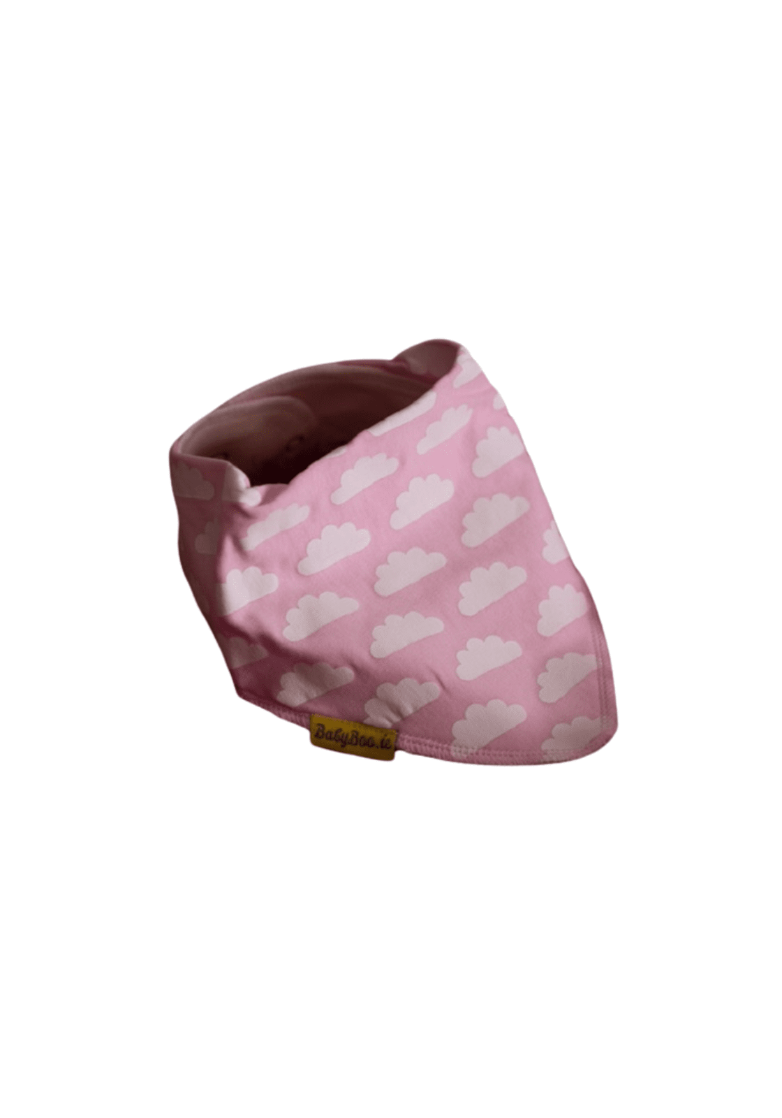 Babyboo Up in the Pink clouds organic cotton DribbleBoo bandana - Pink 1 Shaws Department Stores