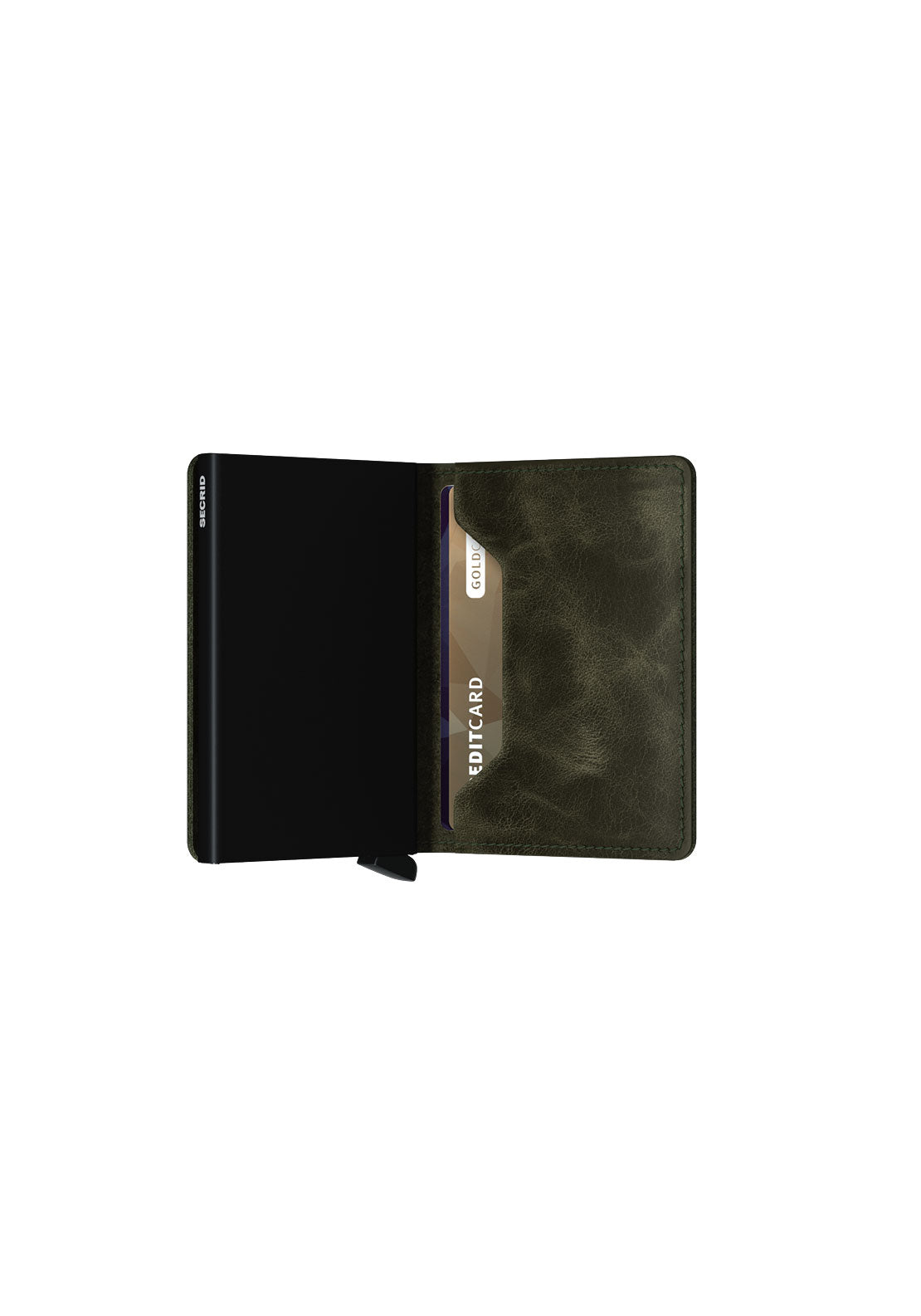 Secrid Slim Vintage Wallet - Olive/Black 2 Shaws Department Stores