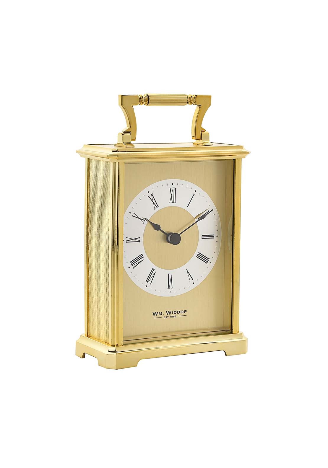 William Widdop Carriage Clock - Gilt 1 Shaws Department Stores